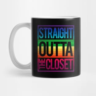 'Straight Outta The Closet' Awesome LGBTQ Pride Day Gift Mug